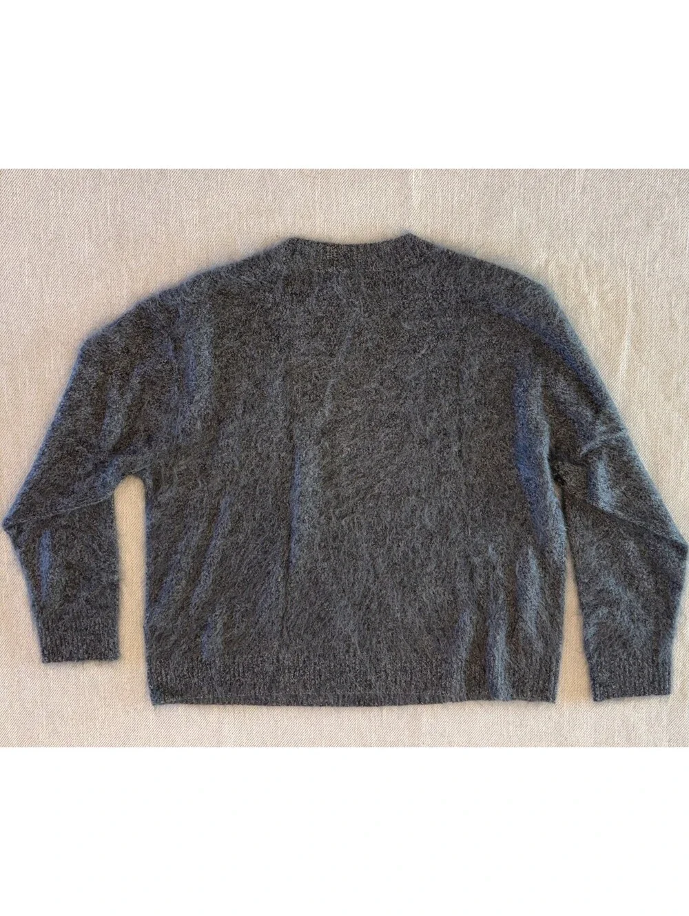 J.Crew Brushed Cashmere Marled Sweater Charcoal Grey NWT M